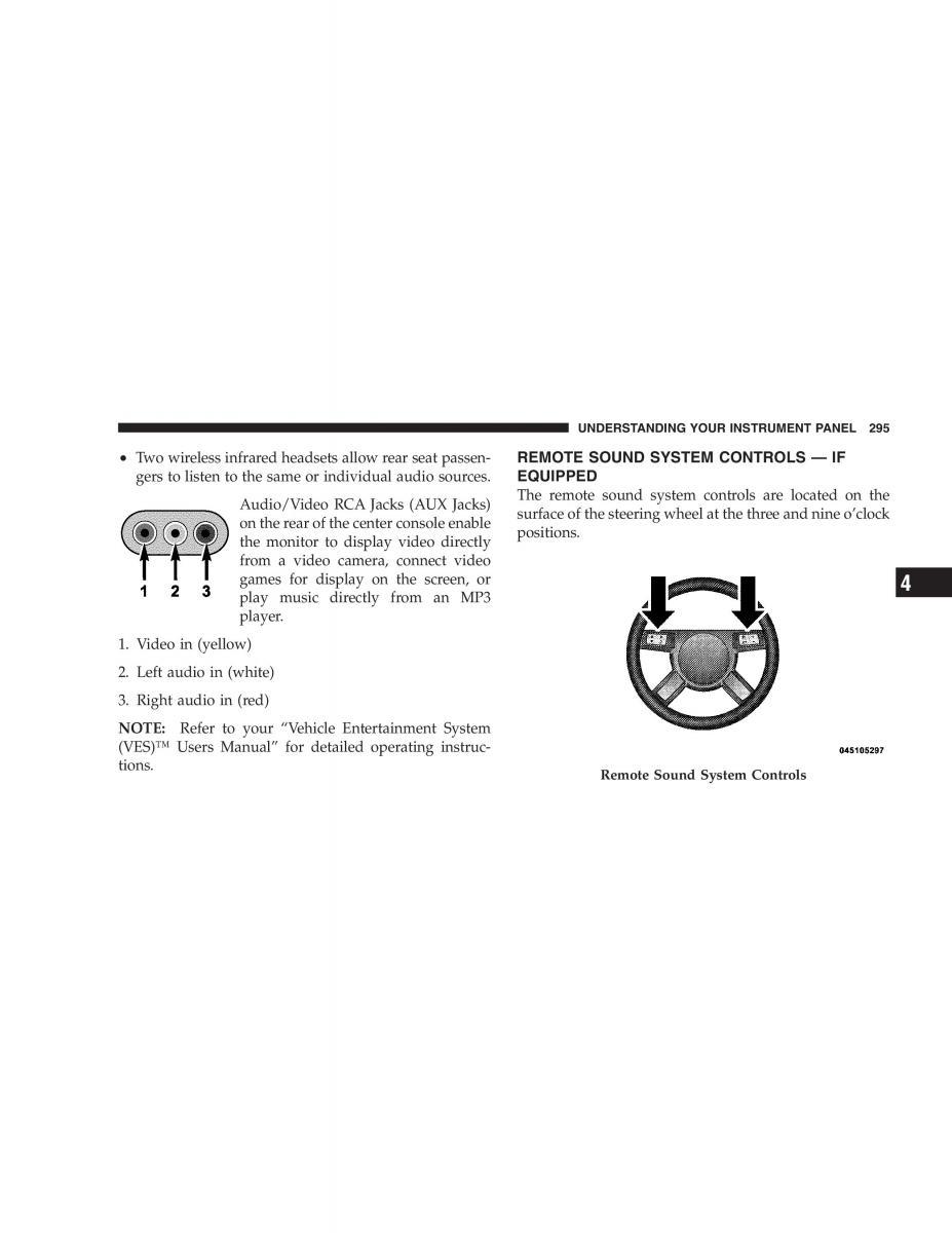 Chrysler 300C I 1 owners manual / page 297