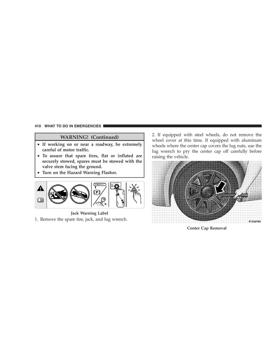 Chrysler 300C I 1 owners manual / page 412