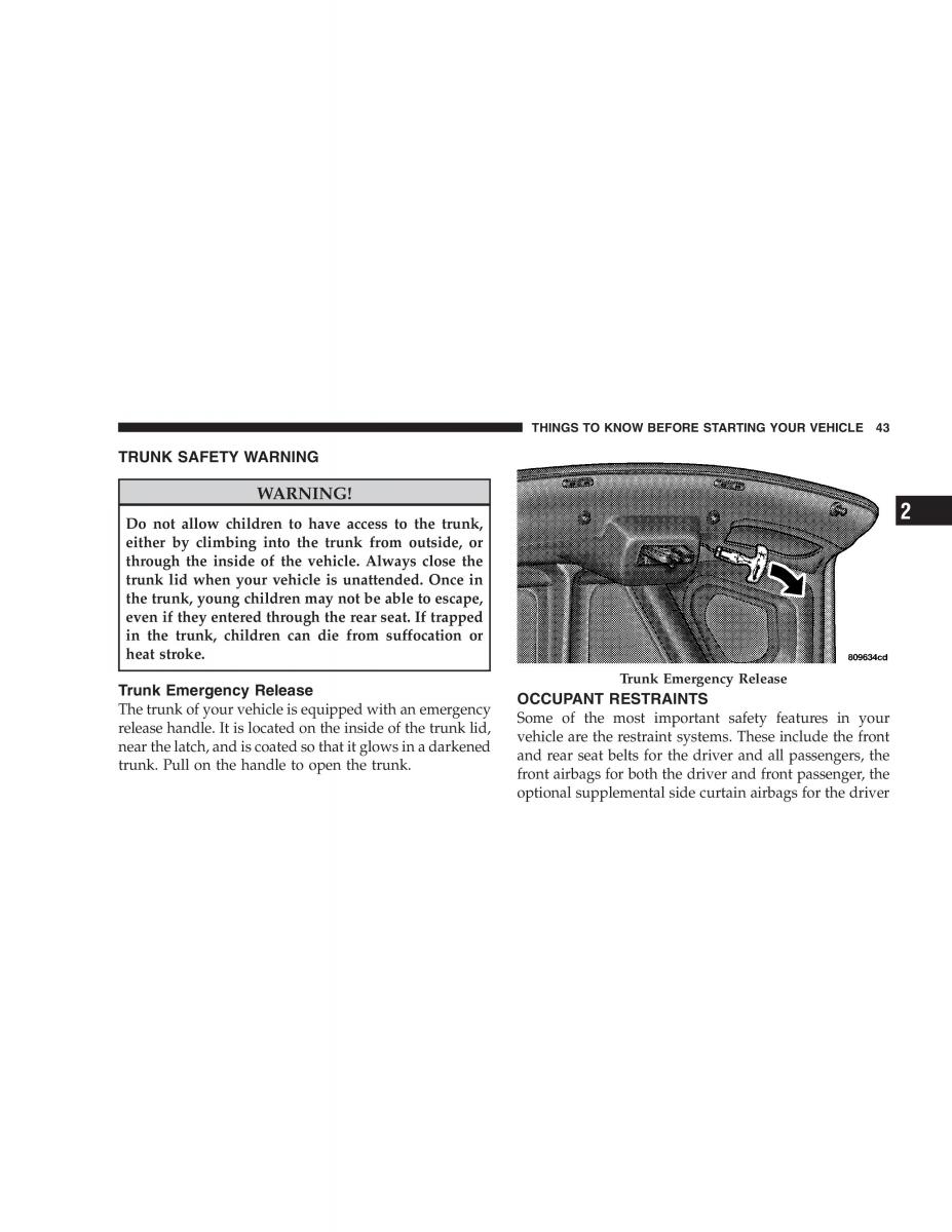 Chrysler 300C I 1 owners manual / page 45