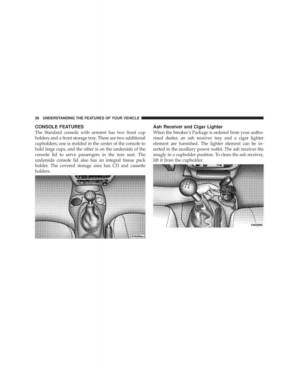 Chrysler Neon SRT4 owners manual / page 58