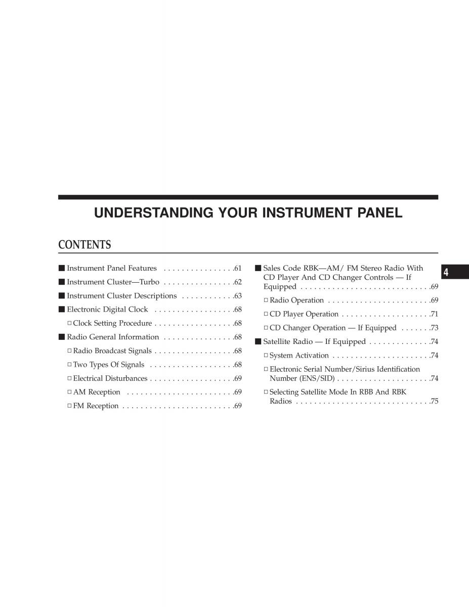 Chrysler Neon SRT4 owners manual / page 59