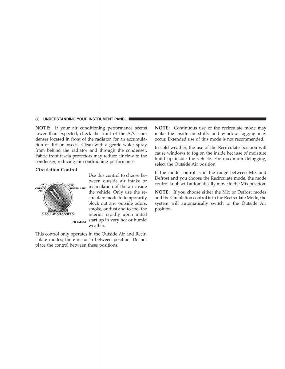 Chrysler Neon SRT4 owners manual / page 80