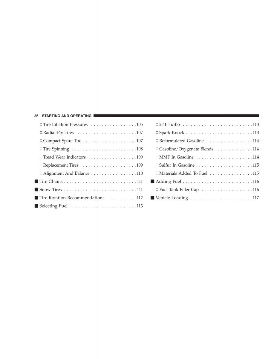 Chrysler Neon SRT4 owners manual / page 86