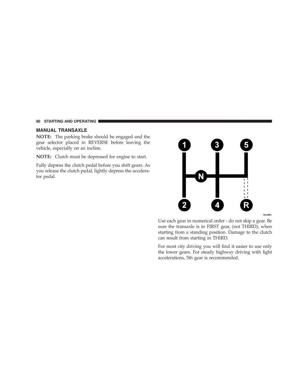 Chrysler Neon SRT4 owners manual / page 90