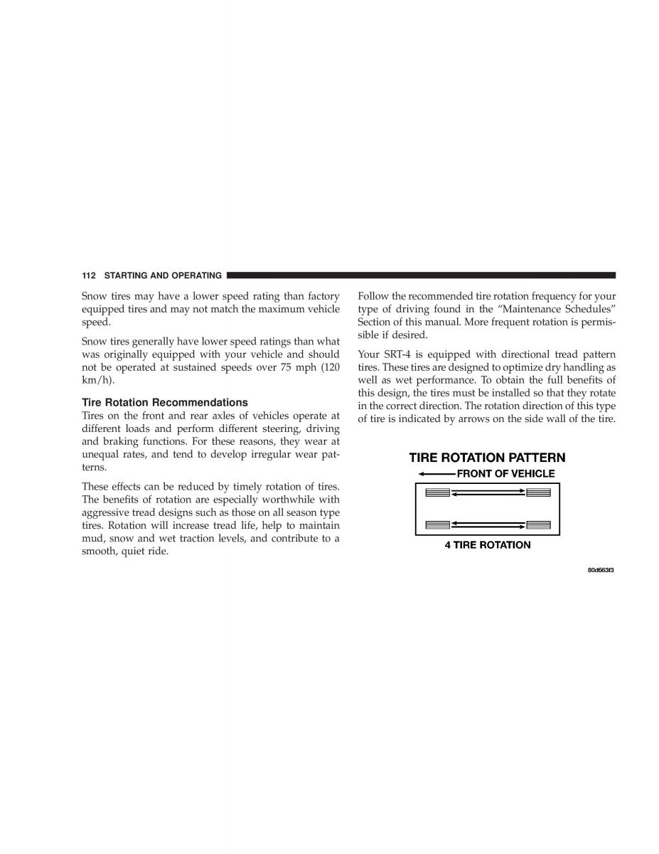 Chrysler Neon SRT4 owners manual / page 112