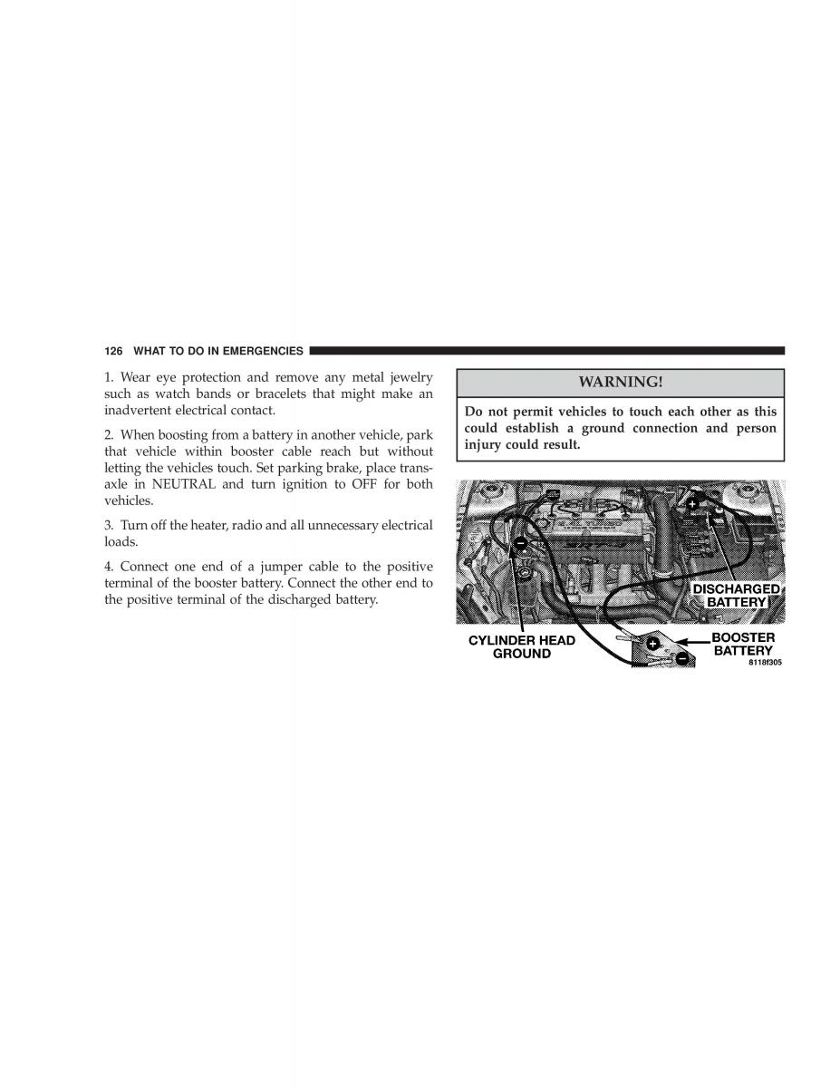 Chrysler Neon SRT4 owners manual / page 126