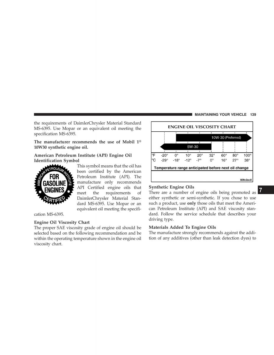 Chrysler Neon SRT4 owners manual / page 139