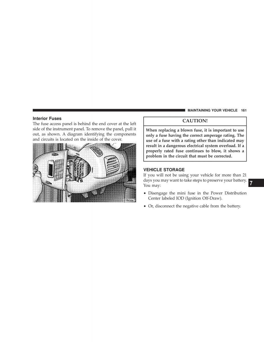 Chrysler Neon SRT4 owners manual / page 161