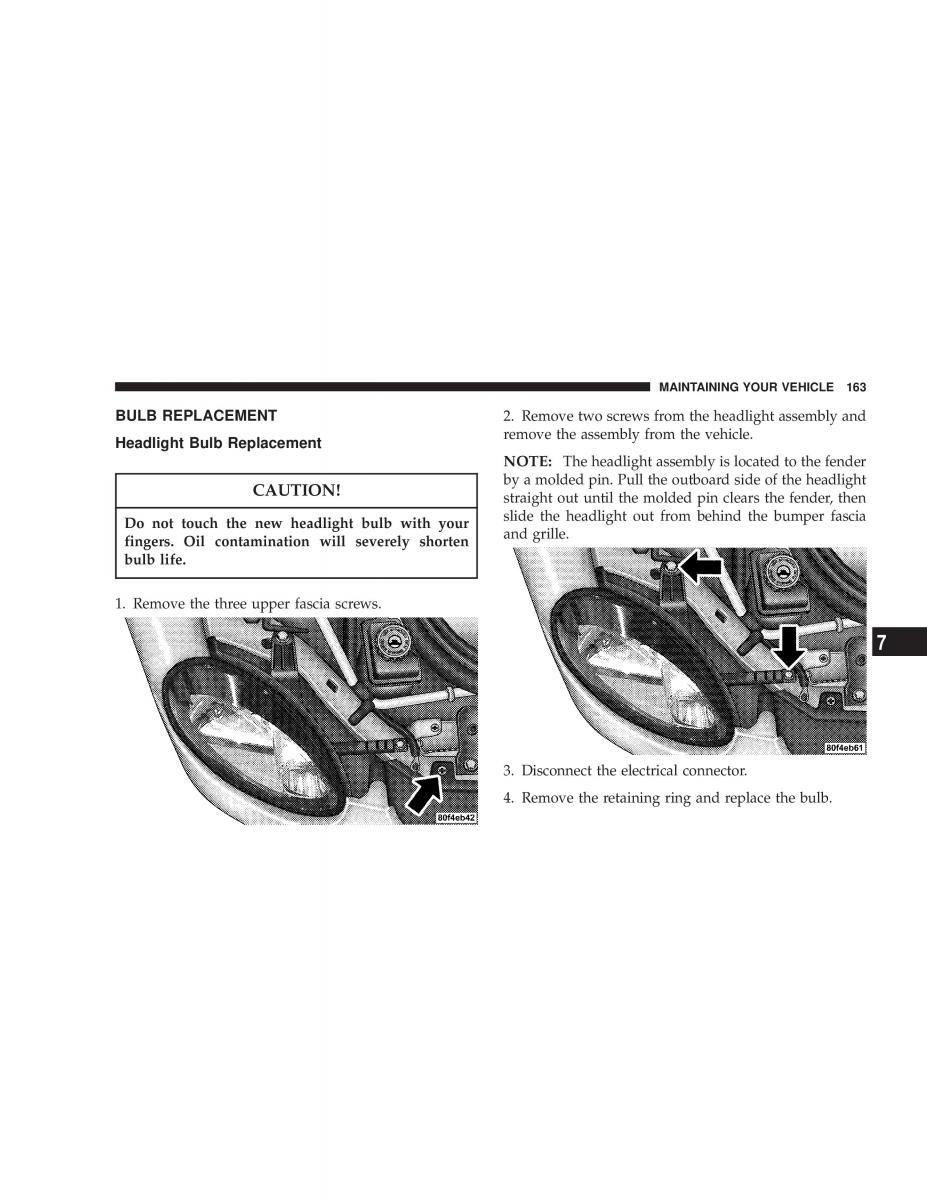 Chrysler Neon SRT4 owners manual / page 163