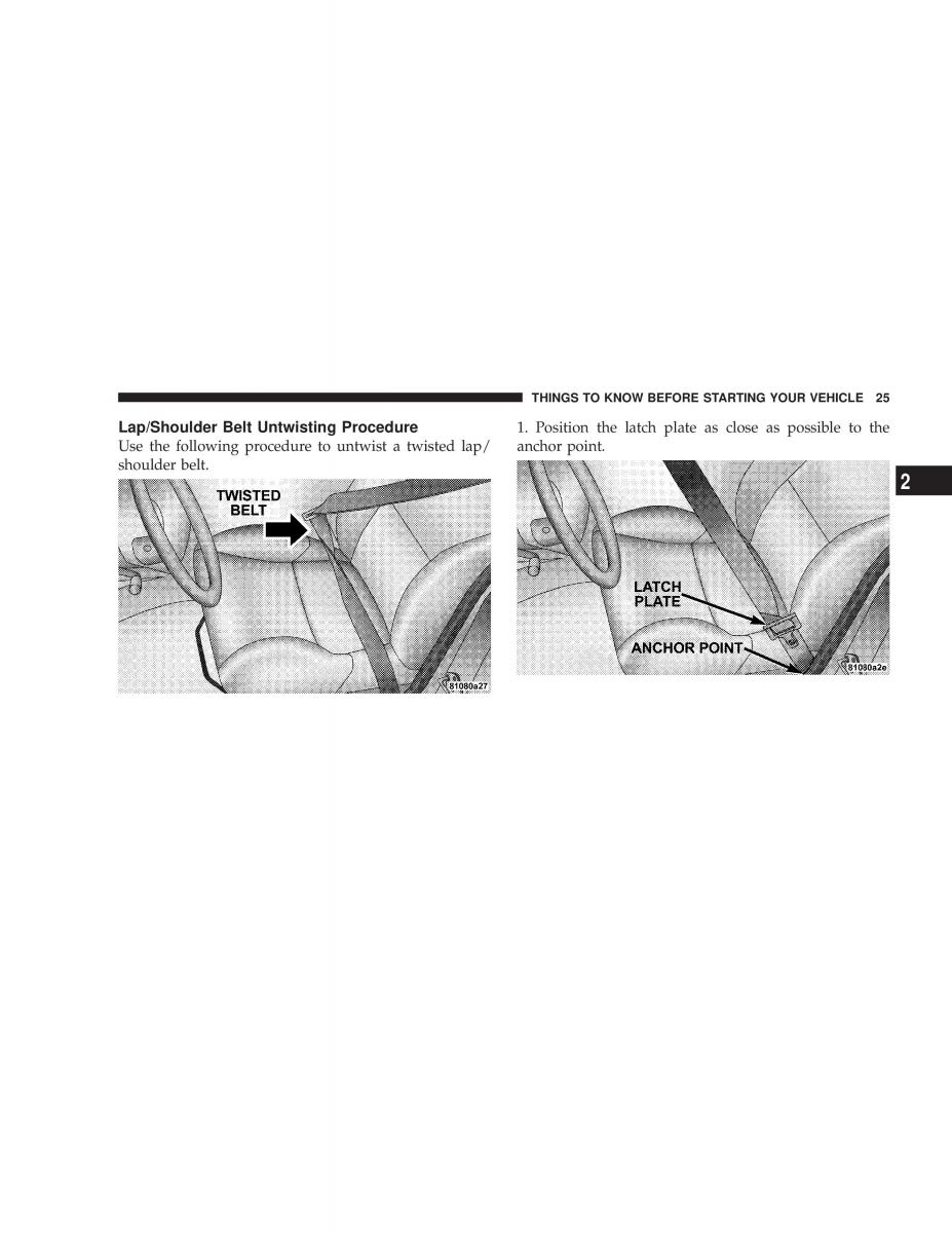 Chrysler Neon SRT4 owners manual / page 25