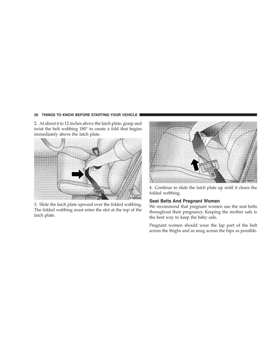 Chrysler Neon SRT4 owners manual / page 26