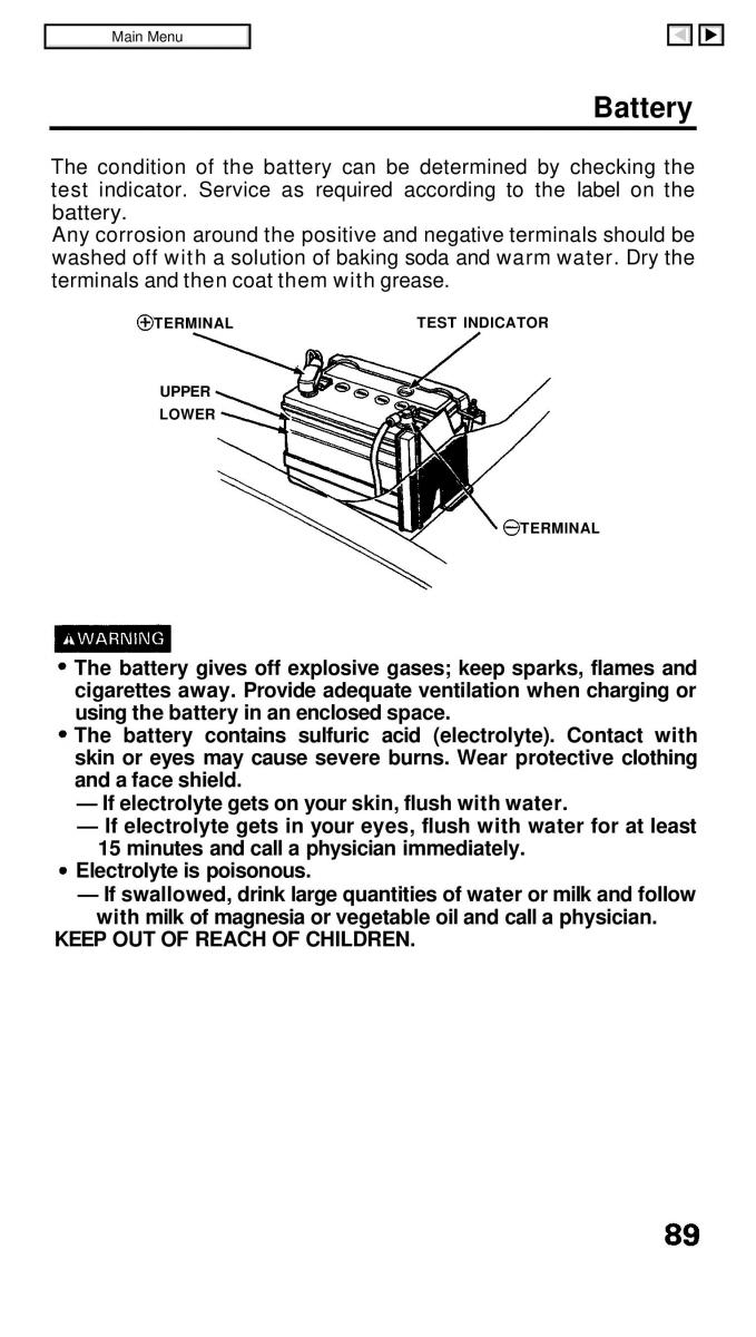 Honda Civic IV 4 Hatchback Sedan owners manual / page 89