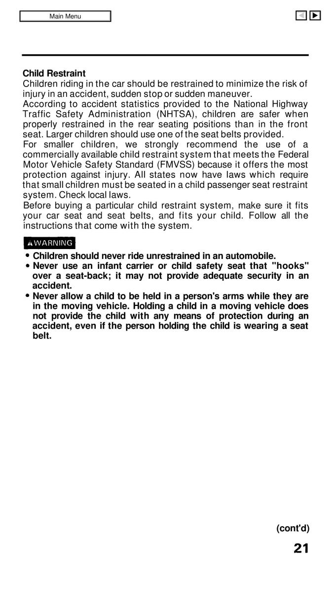 Honda Civic IV 4 Hatchback Sedan owners manual / page 28