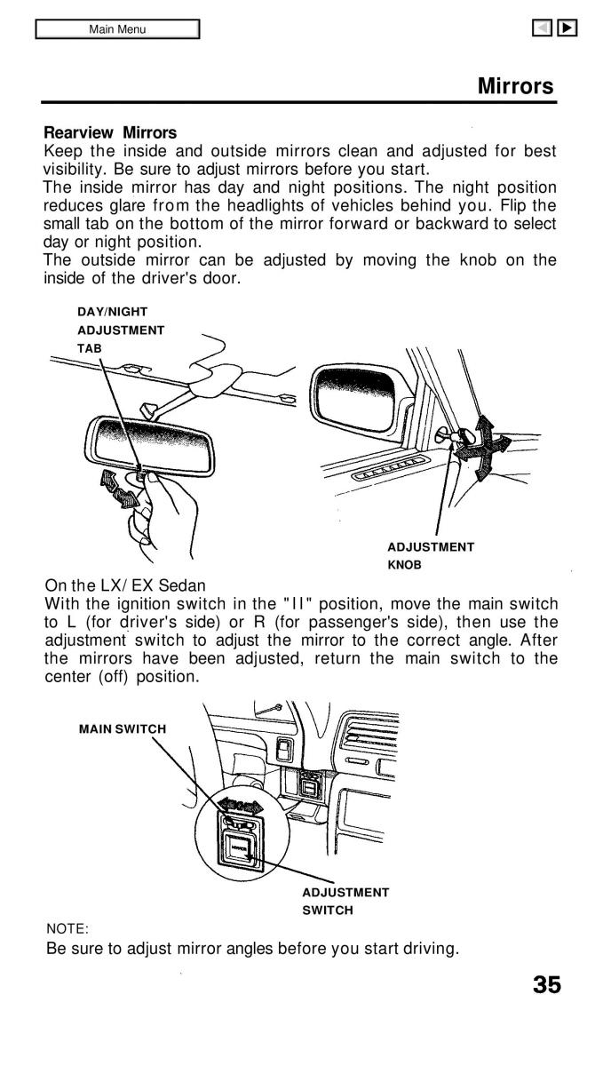 Honda Civic IV 4 Hatchback Sedan owners manual / page 42