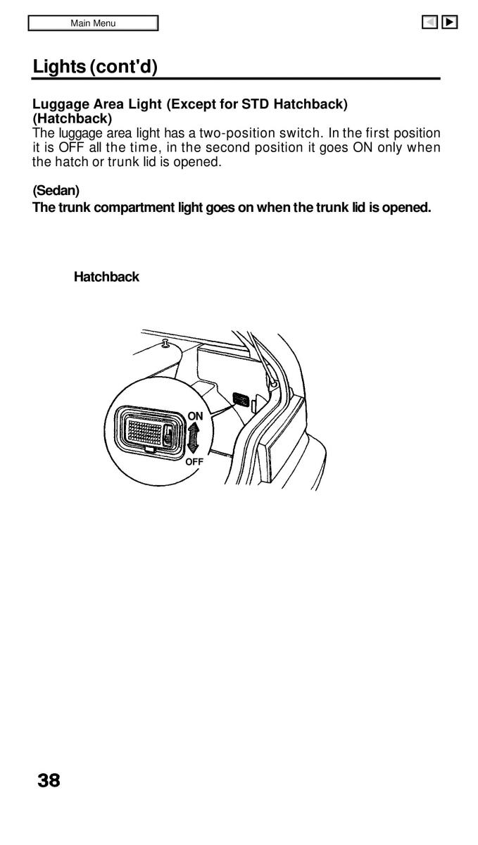 Honda Civic IV 4 Hatchback Sedan owners manual / page 45