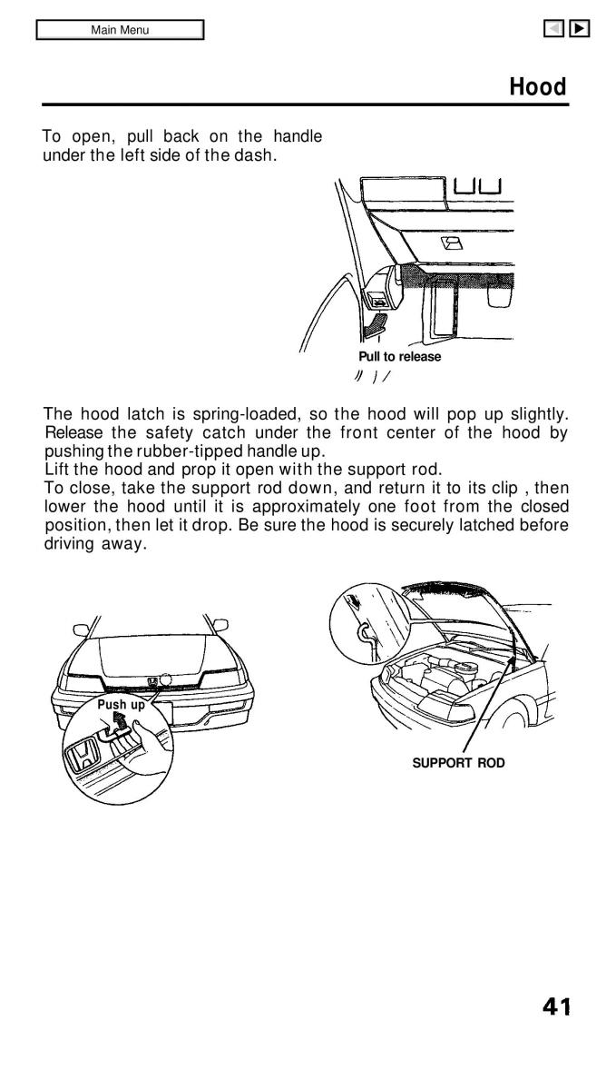 Honda Civic IV 4 Hatchback Sedan owners manual / page 48