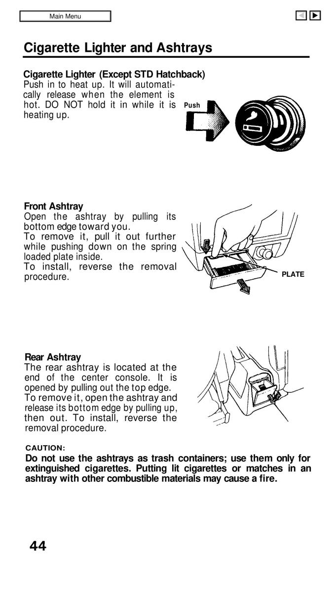 Honda Civic IV 4 Hatchback Sedan owners manual / page 51