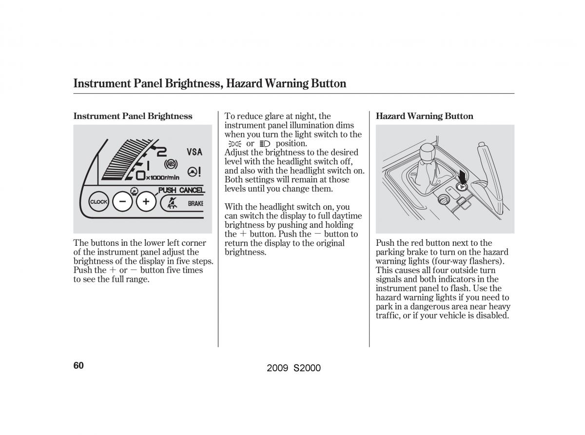 Honda S2000 AP2 owners manual / page 63