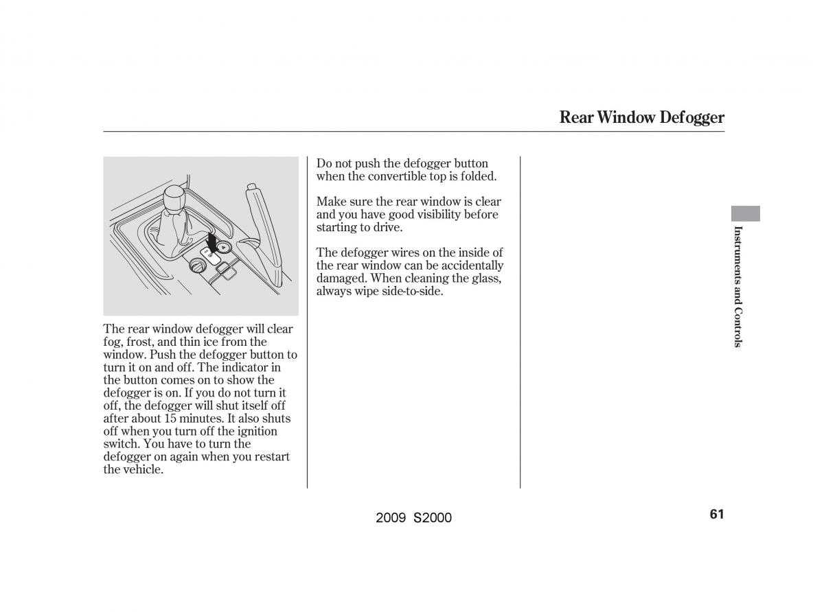 Honda S2000 AP2 owners manual / page 64