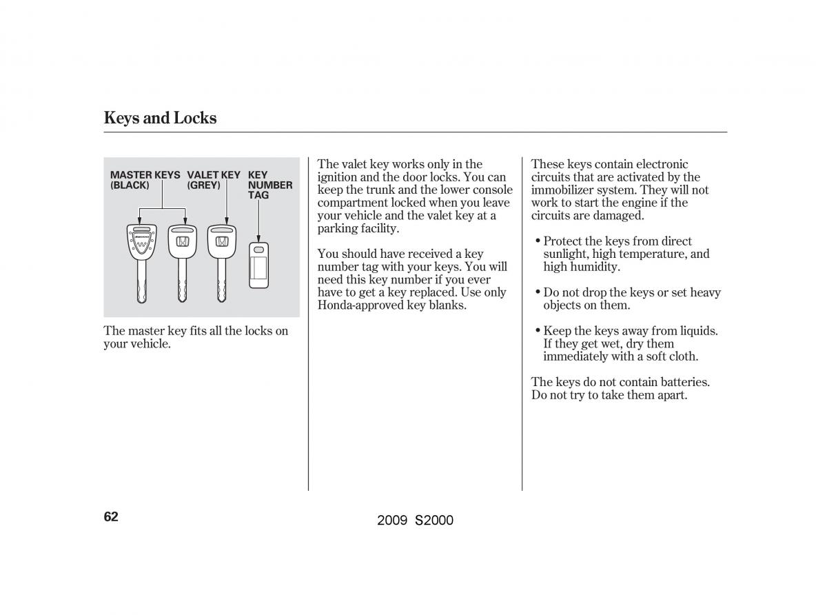 Honda S2000 AP2 owners manual / page 65