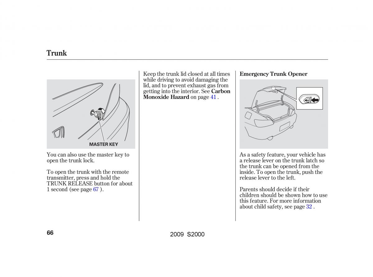 Honda S2000 AP2 owners manual / page 69