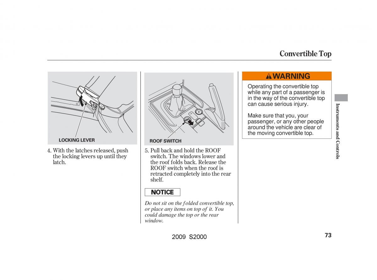 Honda S2000 AP2 owners manual / page 76