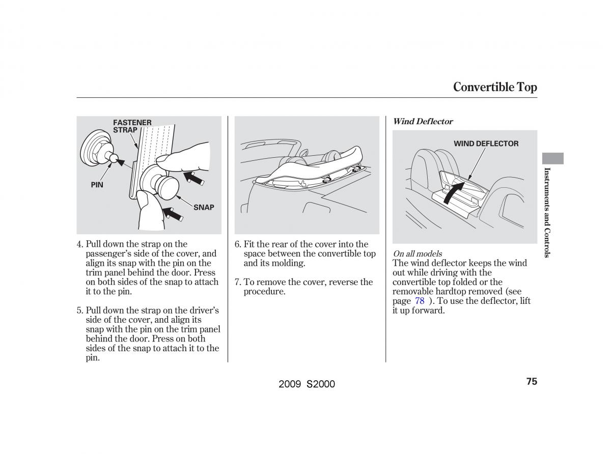 Honda S2000 AP2 owners manual / page 78