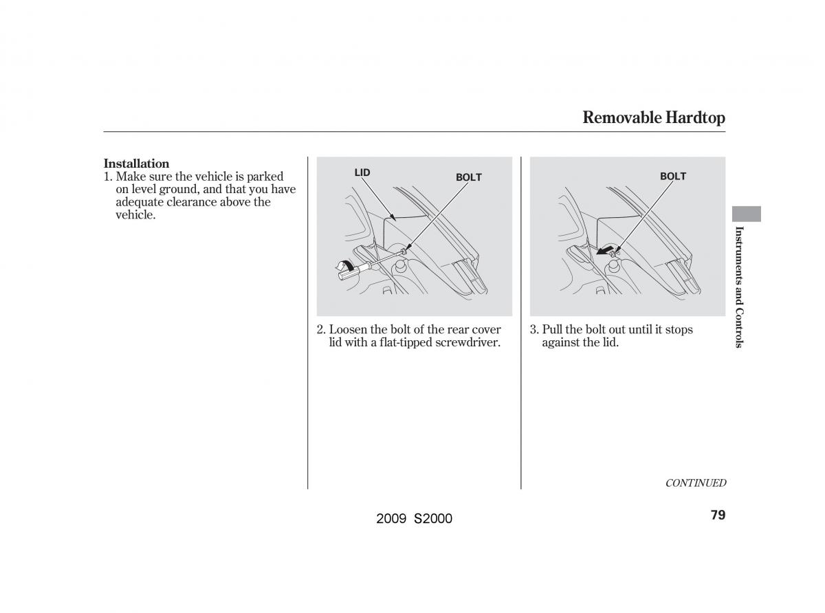 Honda S2000 AP2 owners manual / page 82