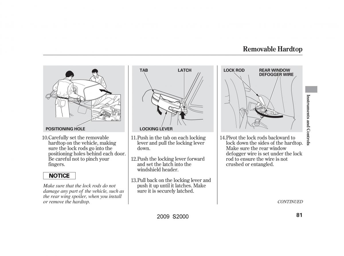 Honda S2000 AP2 owners manual / page 84