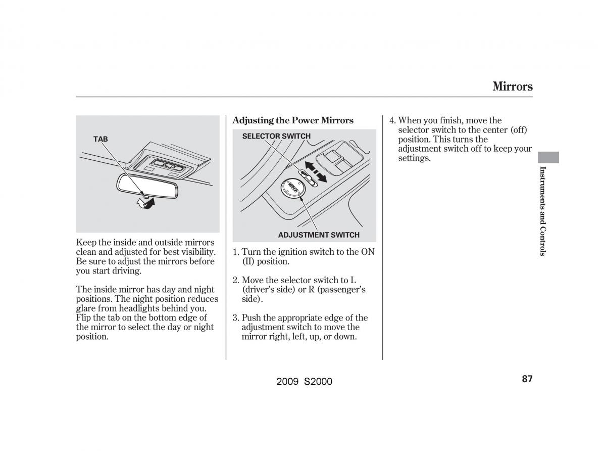 Honda S2000 AP2 owners manual / page 90