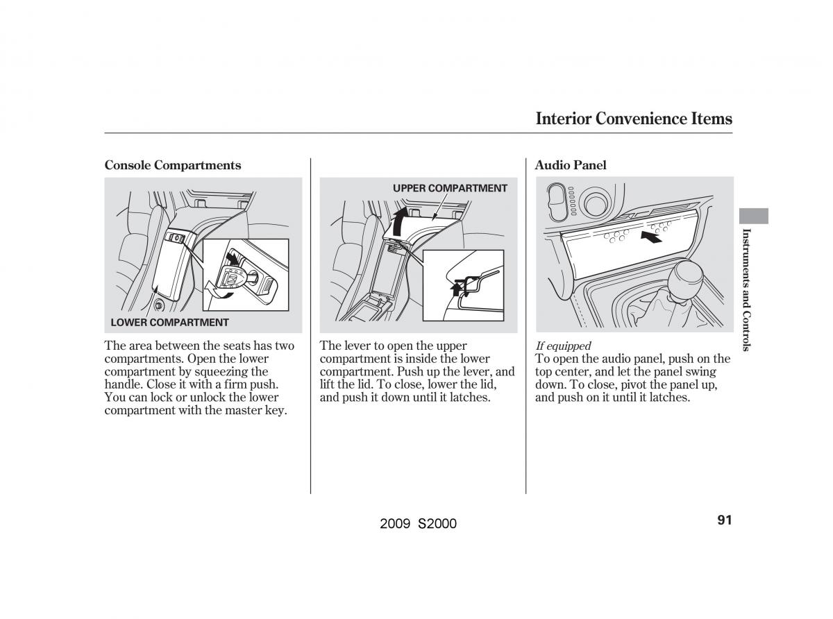 Honda S2000 AP2 owners manual / page 94