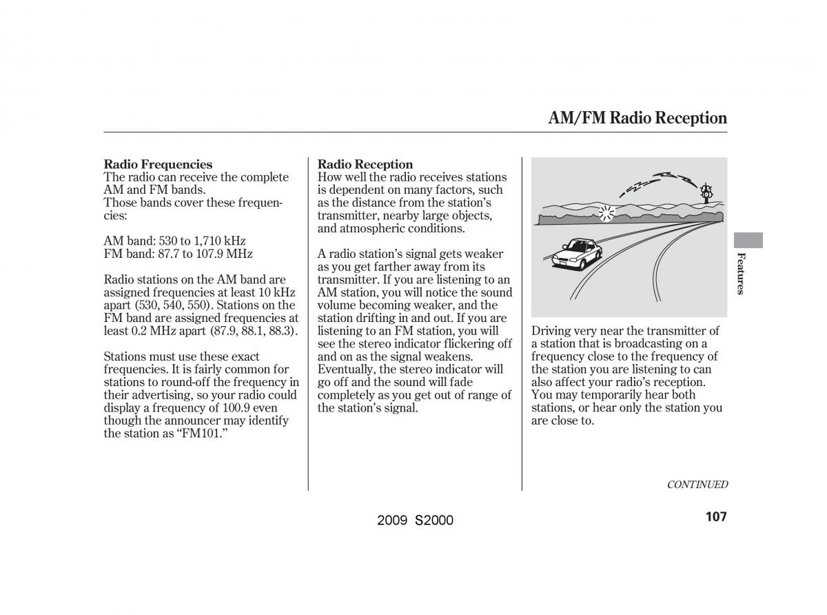 Honda S2000 AP2 owners manual / page 110