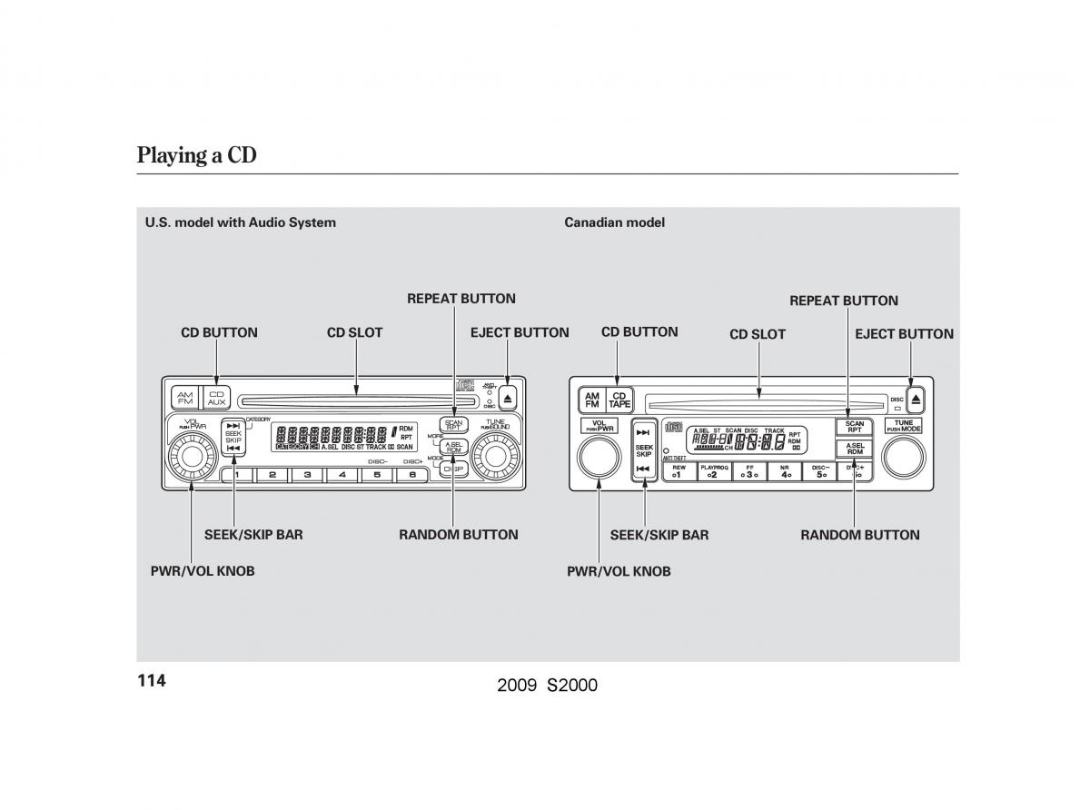 Honda S2000 AP2 owners manual / page 117