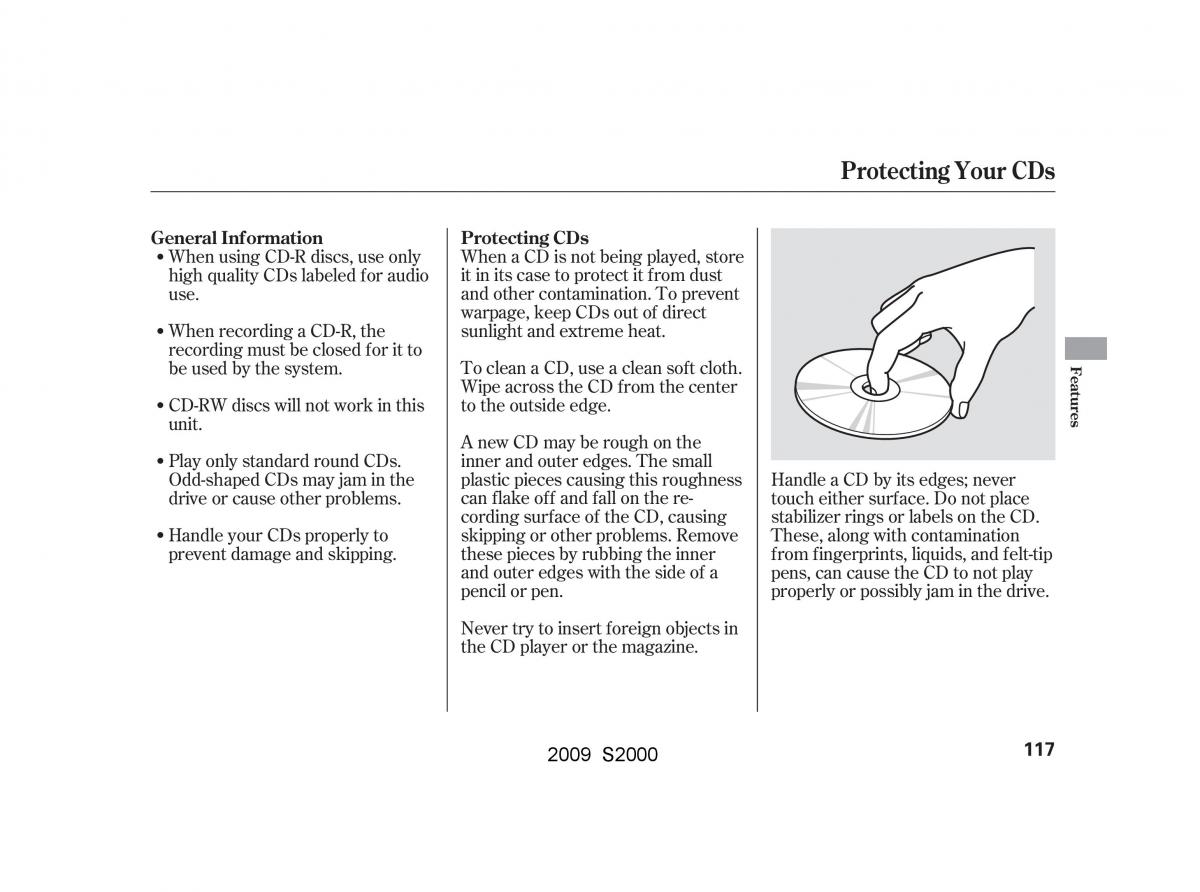 Honda S2000 AP2 owners manual / page 120