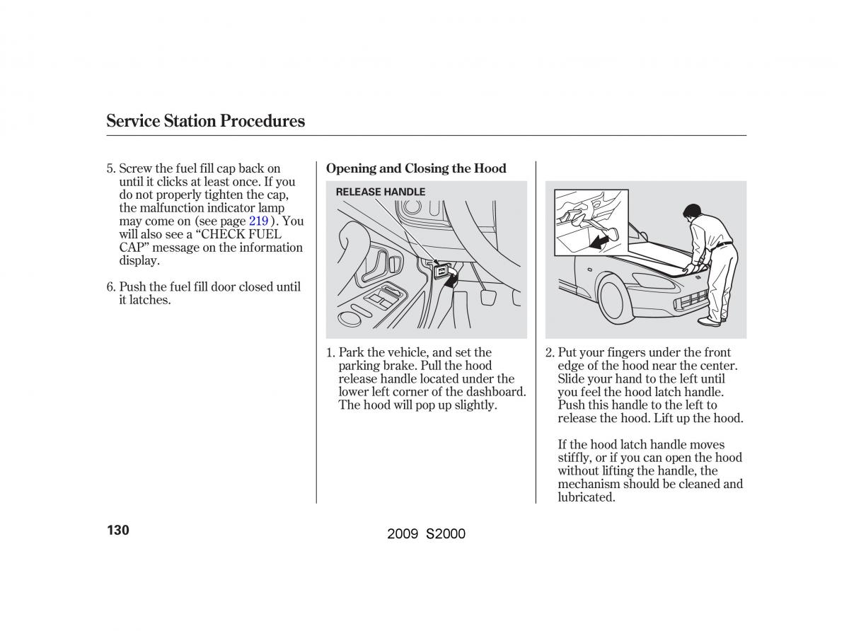 Honda S2000 AP2 owners manual / page 133