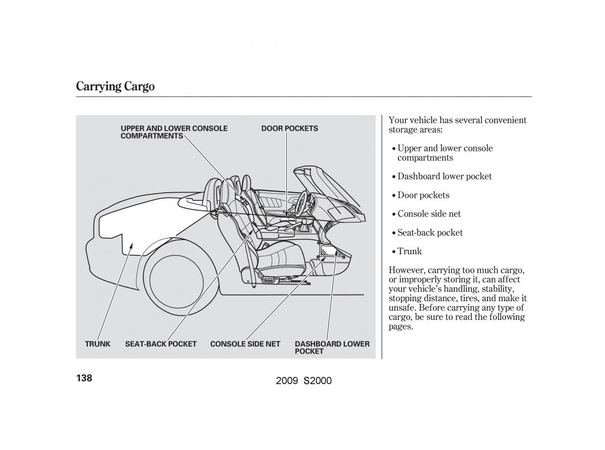 Honda S2000 AP2 owners manual / page 141