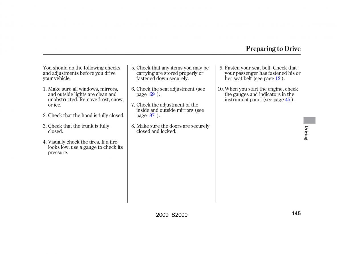 Honda S2000 AP2 owners manual / page 148