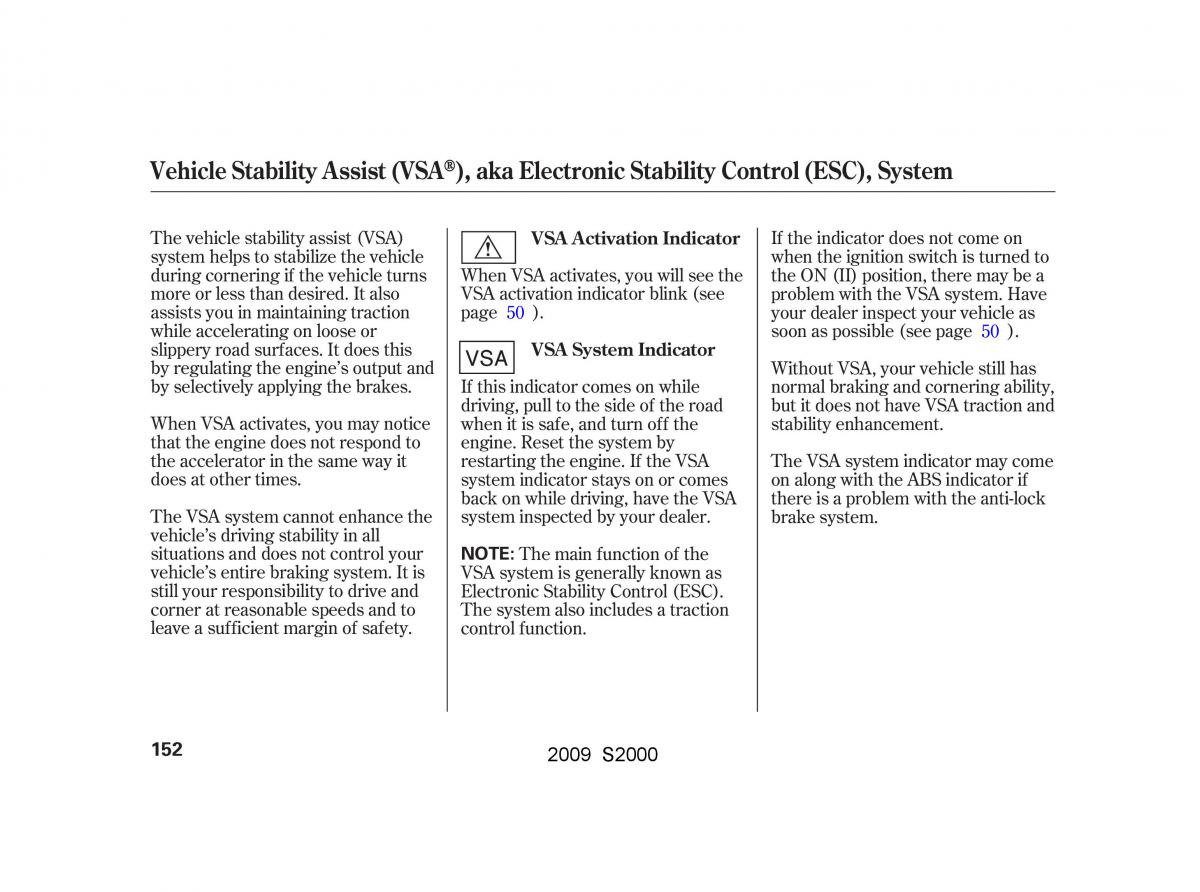 Honda S2000 AP2 owners manual / page 155