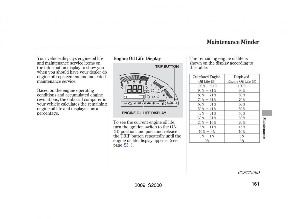 Honda S2000 AP2 owners manual / page 164