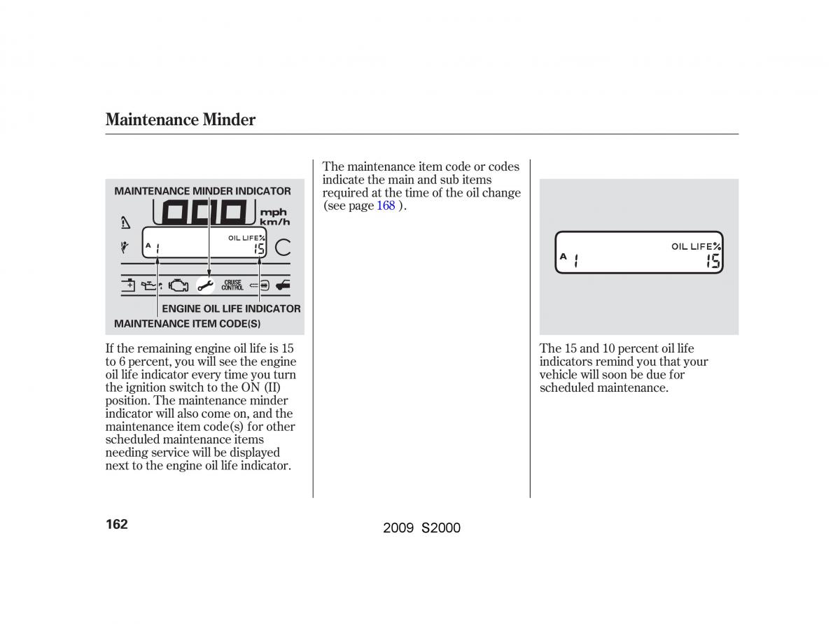 Honda S2000 AP2 owners manual / page 165