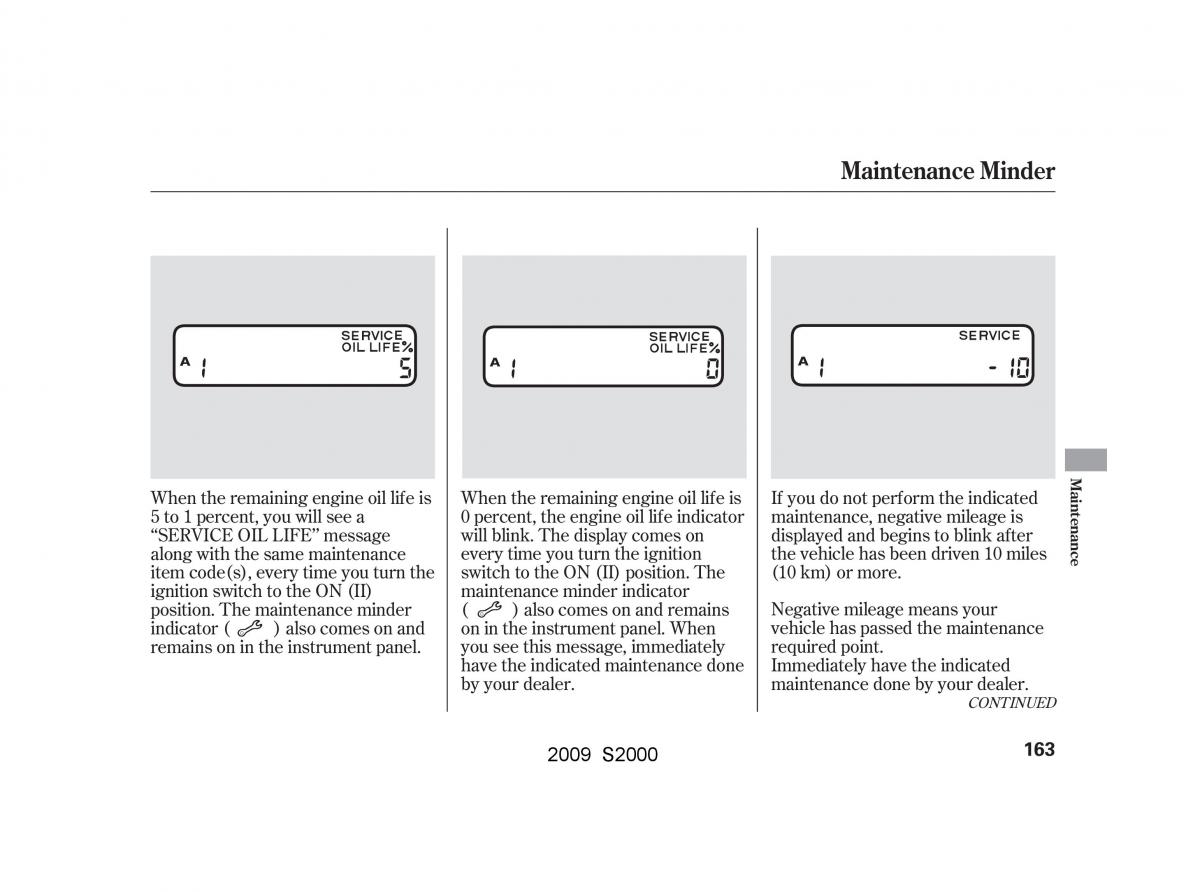 Honda S2000 AP2 owners manual / page 166