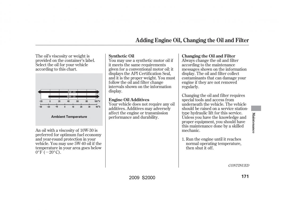 Honda S2000 AP2 owners manual / page 174