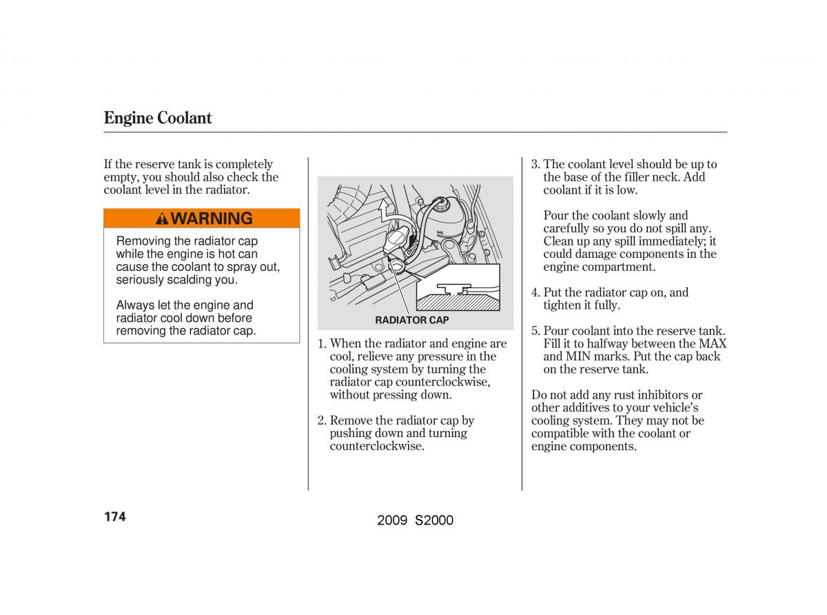 Honda S2000 AP2 owners manual / page 177