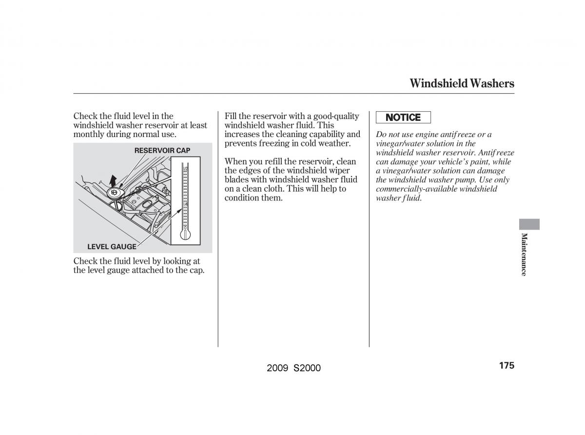 Honda S2000 AP2 owners manual / page 178