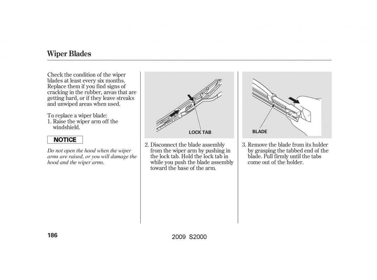 Honda S2000 AP2 owners manual / page 189