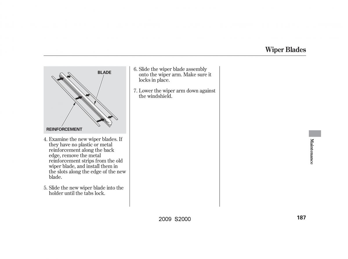 Honda S2000 AP2 owners manual / page 190