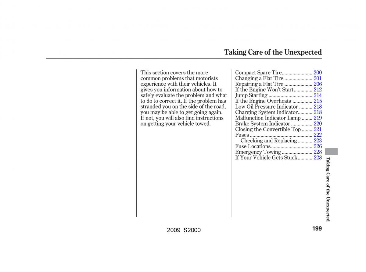 Honda S2000 AP2 owners manual / page 202