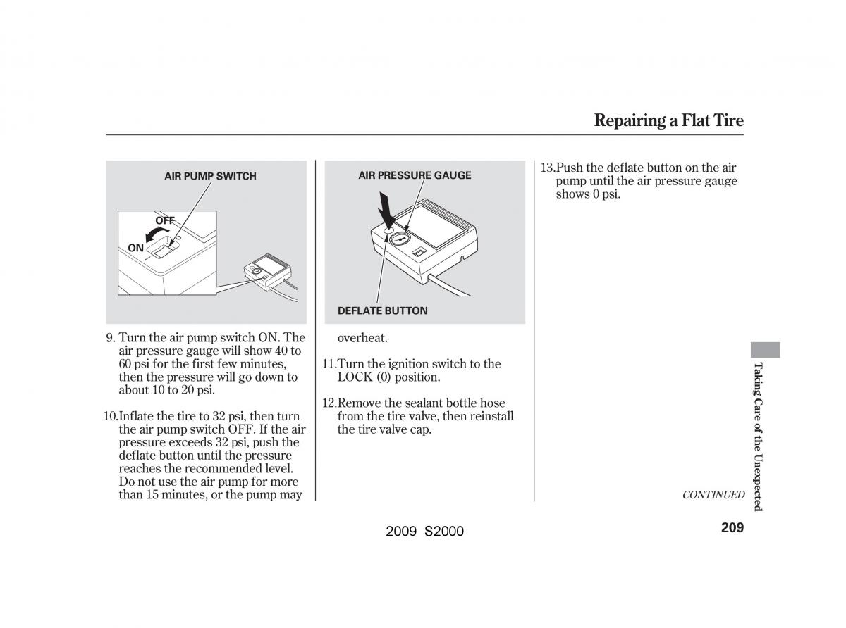 Honda S2000 AP2 owners manual / page 212