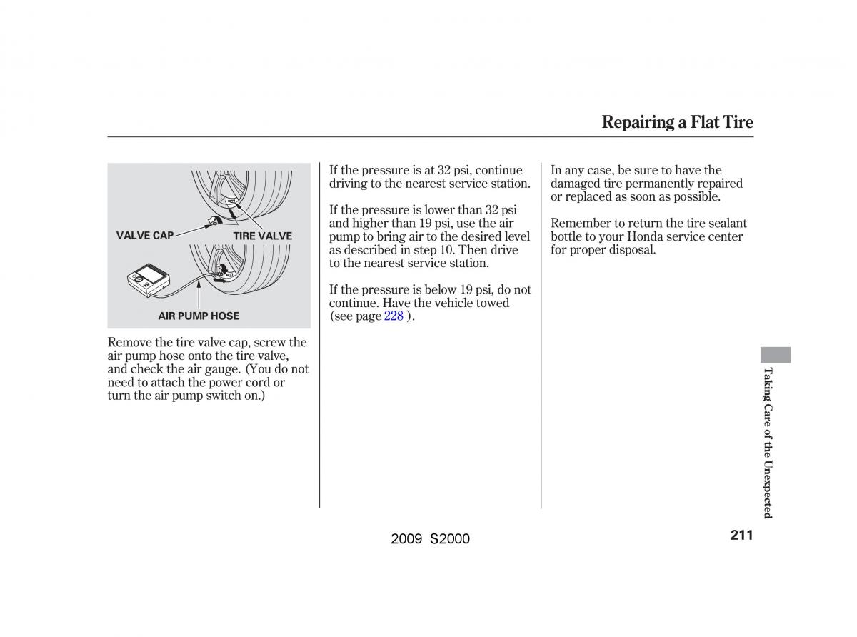 Honda S2000 AP2 owners manual / page 214