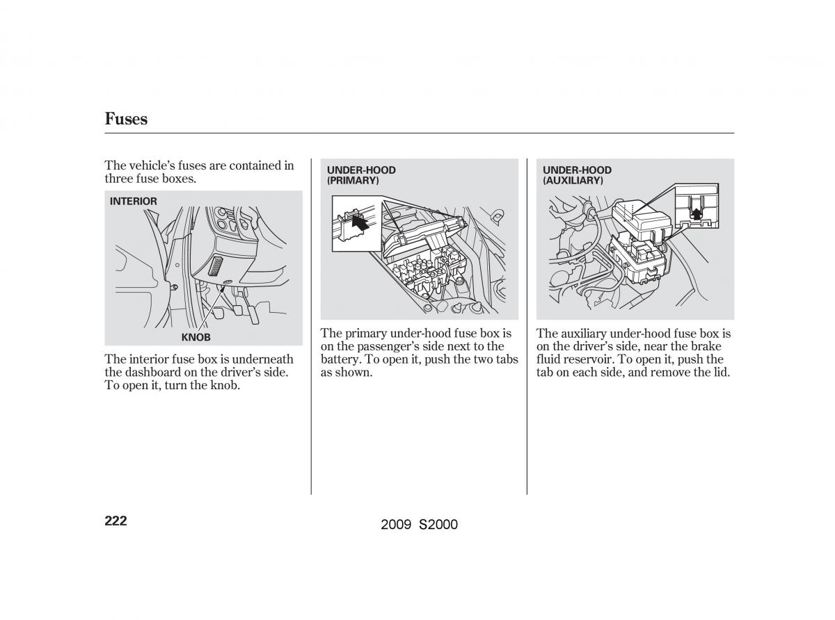 Honda S2000 AP2 owners manual / page 225